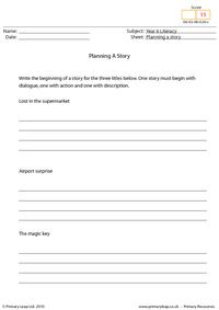 Planning a story