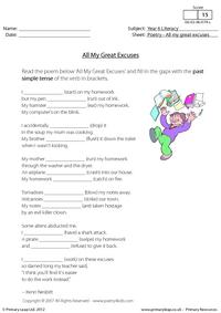 Poetry - All My Great Excuses