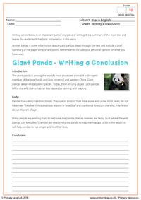 Writing a Conclusion - Giant Panda