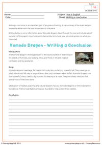 Writing a Conclusion - Komodo Dragon