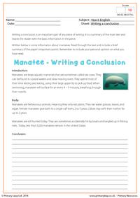 Writing a Conclusion - Manatee