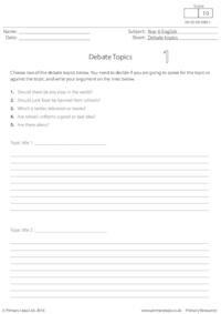 Debate Topics 1