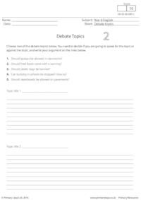 Debate Topics 2