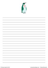Penguin writing paper 1