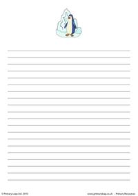 Penguin writing paper 2