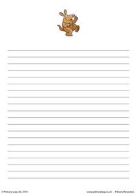 Aardvark writing paper