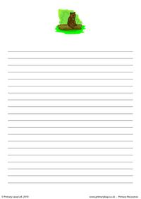 Bear writing paper 3