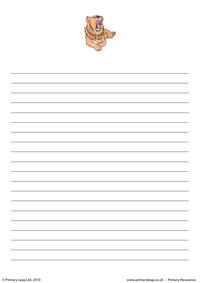 Lion writing paper 2