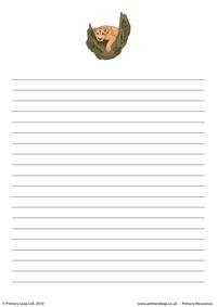 Lion writing paper 3