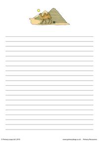 Bactrian camel writing paper 4