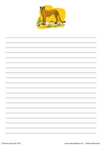 Cheetah writing paper 1