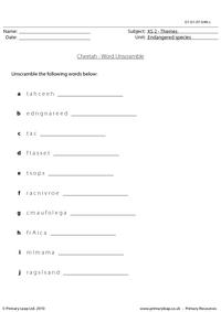 Cheetah word unscramble