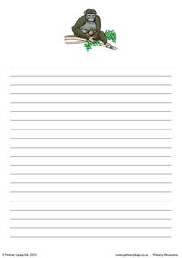 Chimpanzee writing paper 1