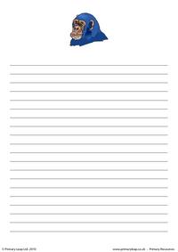 Chimpanzee writing paper 2