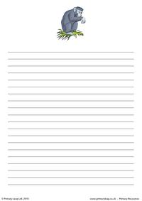 Chimpanzee writing paper 3