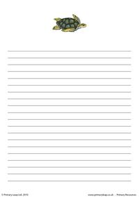 Turtle writing paper 2