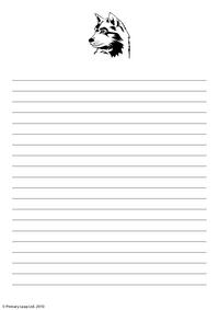Writing paper - wolf