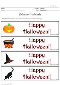 Halloween bookmarks