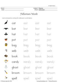 Halloween words