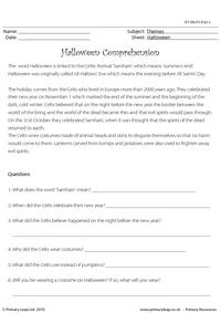 Halloween comprehension