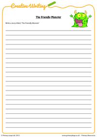 Creative writing - The Friendly Monster