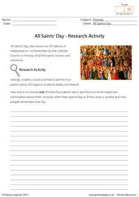All Saints' Day - Research Activity