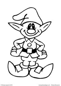 Colouring picture - Elf