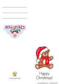 Christmas card -  Teddy bear