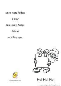 Christmas card -  Santa b&w 1
