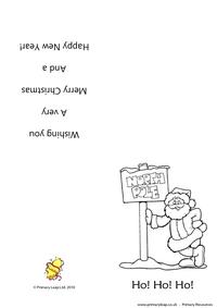 Christmas card -  Santa b&w 2