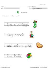Christmas - handwriting 1