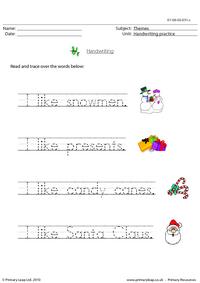 Christmas - handwriting 2