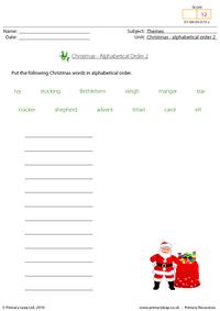 Christmas - alphabetical order 2
