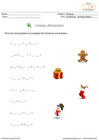 Christmas - missing letters