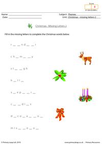 Christmas - missing letters 2