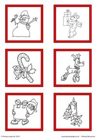 Christmas - Printable gift tags to colour 1 