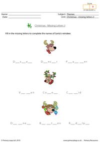 Christmas - missing letters 3