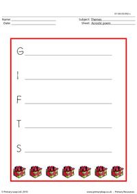 Acrostic poem - Gifts