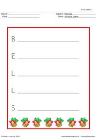 Acrostic poem - Bells
