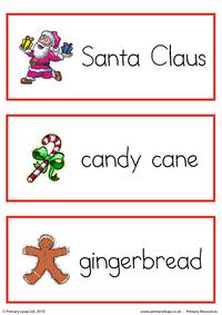 Christmas flashcard - set 4