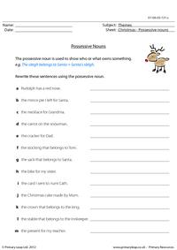 Christmas - Possessive nouns