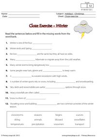 Cloze Exercise - Winter