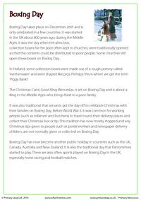 Fact Sheet - Boxing Day