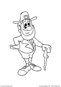 Colouring page - Leprechaun 1