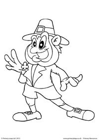 Colouring page - Leprechaun 2