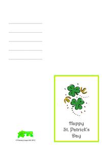 Greeting Card - Shamrocks