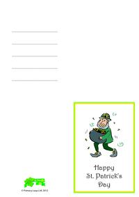Greeting Card - Leprechaun carrying a pot of gold