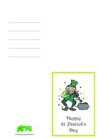 Greeting Card - Leprechaun playing a violin