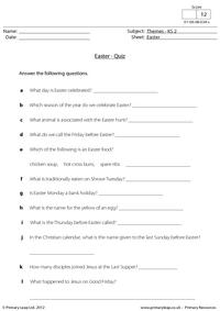 Easter - Fun Quiz