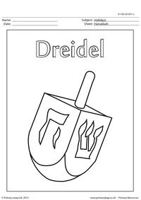 Colouring page - Hanukkah (2)